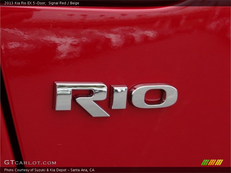 Signal Red / Beige 2013 Kia Rio EX 5-Door