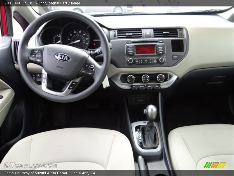 Signal Red / Beige 2013 Kia Rio EX 5-Door