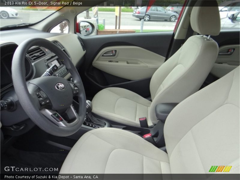 Signal Red / Beige 2013 Kia Rio EX 5-Door