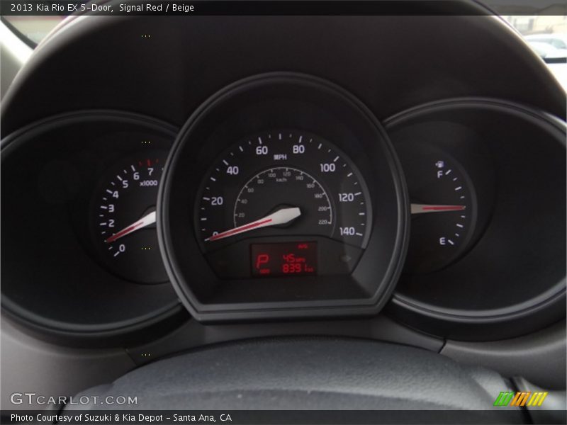 Signal Red / Beige 2013 Kia Rio EX 5-Door