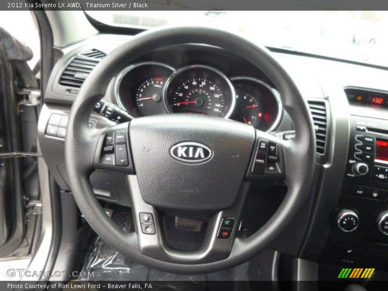 Titanium Silver / Black 2012 Kia Sorento LX AWD