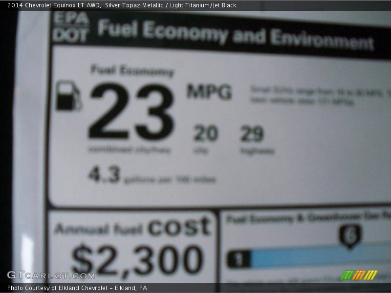 Silver Topaz Metallic / Light Titanium/Jet Black 2014 Chevrolet Equinox LT AWD