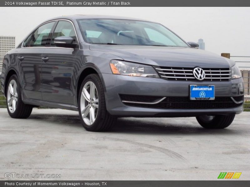 Platinum Gray Metallic / Titan Black 2014 Volkswagen Passat TDI SE