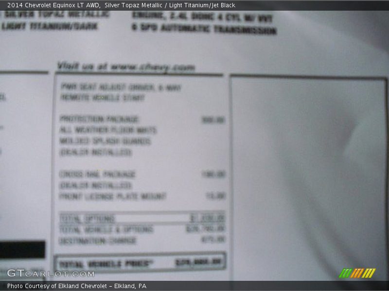 Silver Topaz Metallic / Light Titanium/Jet Black 2014 Chevrolet Equinox LT AWD