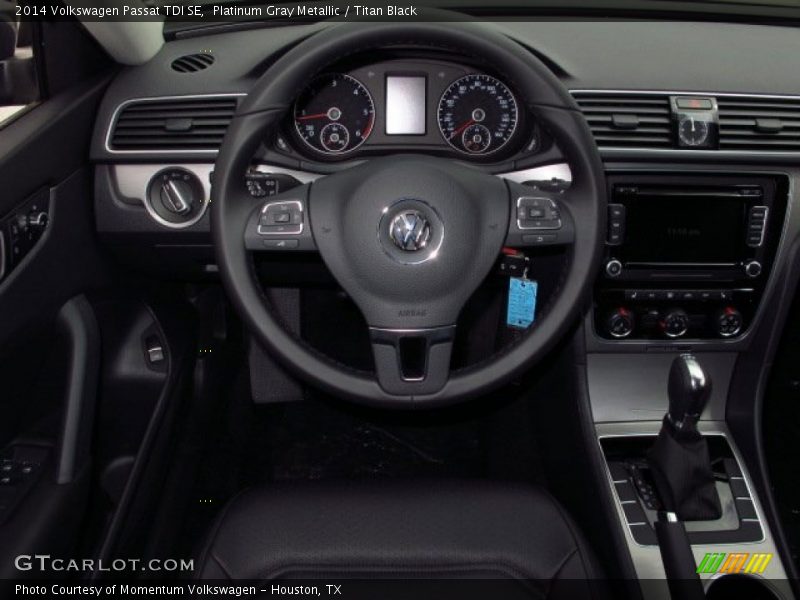 Platinum Gray Metallic / Titan Black 2014 Volkswagen Passat TDI SE
