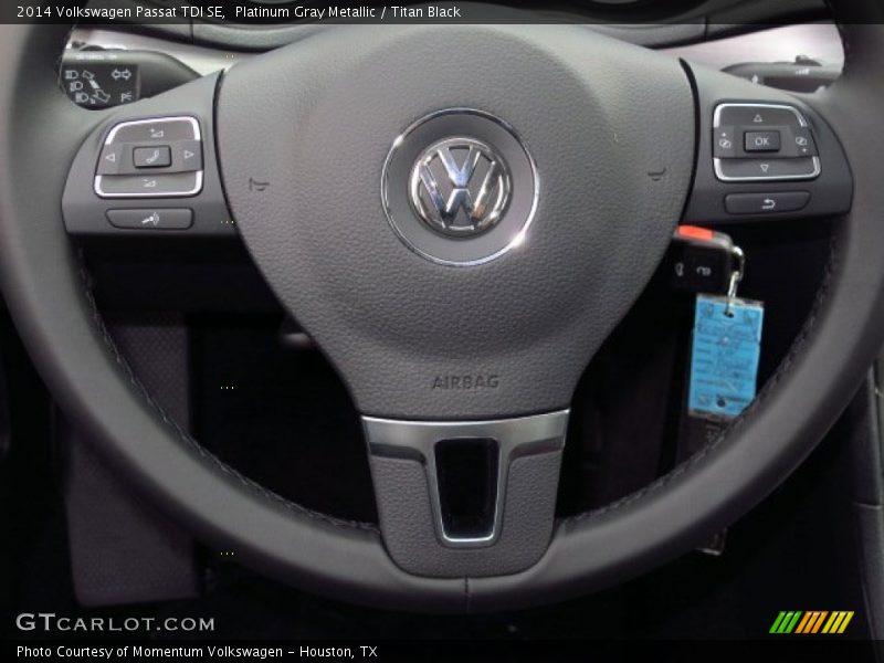 Platinum Gray Metallic / Titan Black 2014 Volkswagen Passat TDI SE