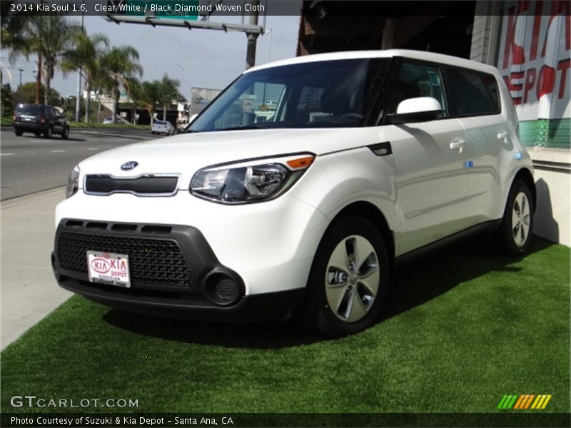 Clear White / Black Diamond Woven Cloth 2014 Kia Soul 1.6
