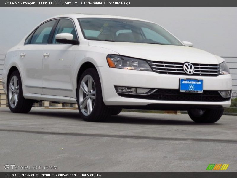 Candy White / Cornsilk Beige 2014 Volkswagen Passat TDI SEL Premium