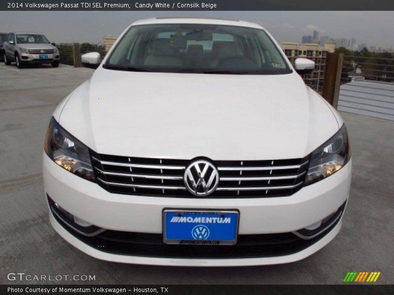 Candy White / Cornsilk Beige 2014 Volkswagen Passat TDI SEL Premium