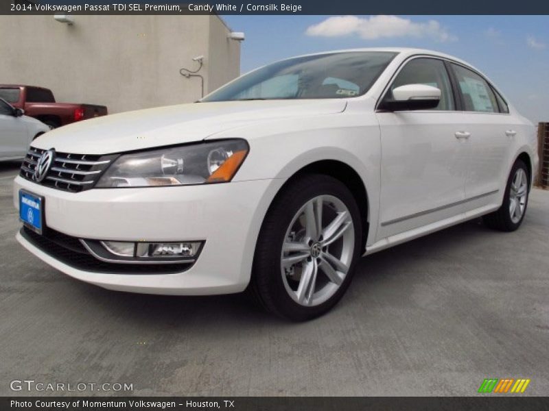 Candy White / Cornsilk Beige 2014 Volkswagen Passat TDI SEL Premium