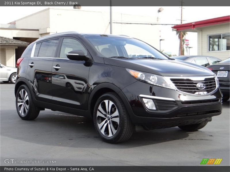 Black Cherry / Black 2011 Kia Sportage EX