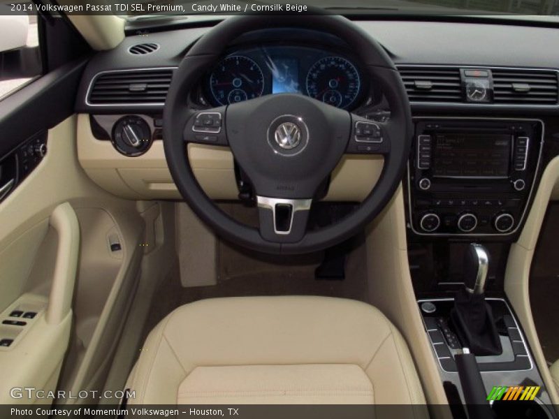 Candy White / Cornsilk Beige 2014 Volkswagen Passat TDI SEL Premium