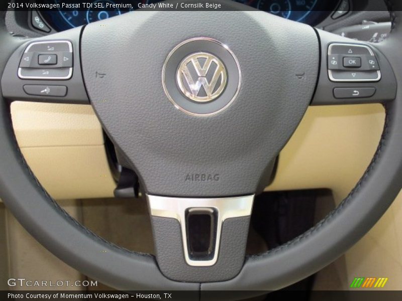 Candy White / Cornsilk Beige 2014 Volkswagen Passat TDI SEL Premium