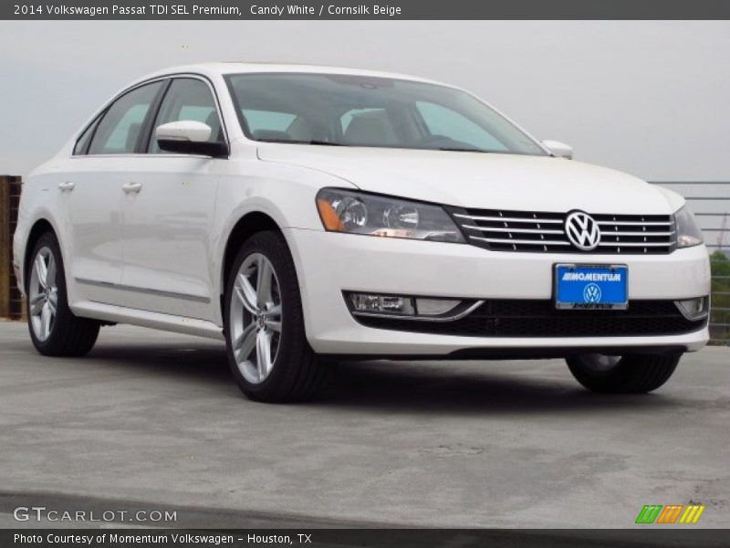 Candy White / Cornsilk Beige 2014 Volkswagen Passat TDI SEL Premium