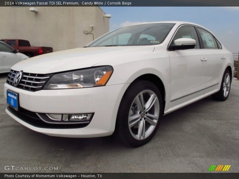Candy White / Cornsilk Beige 2014 Volkswagen Passat TDI SEL Premium