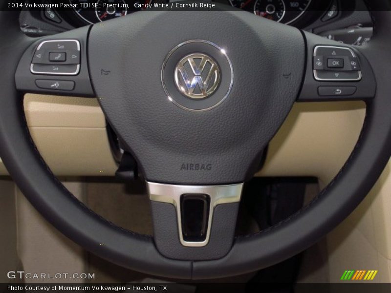Candy White / Cornsilk Beige 2014 Volkswagen Passat TDI SEL Premium