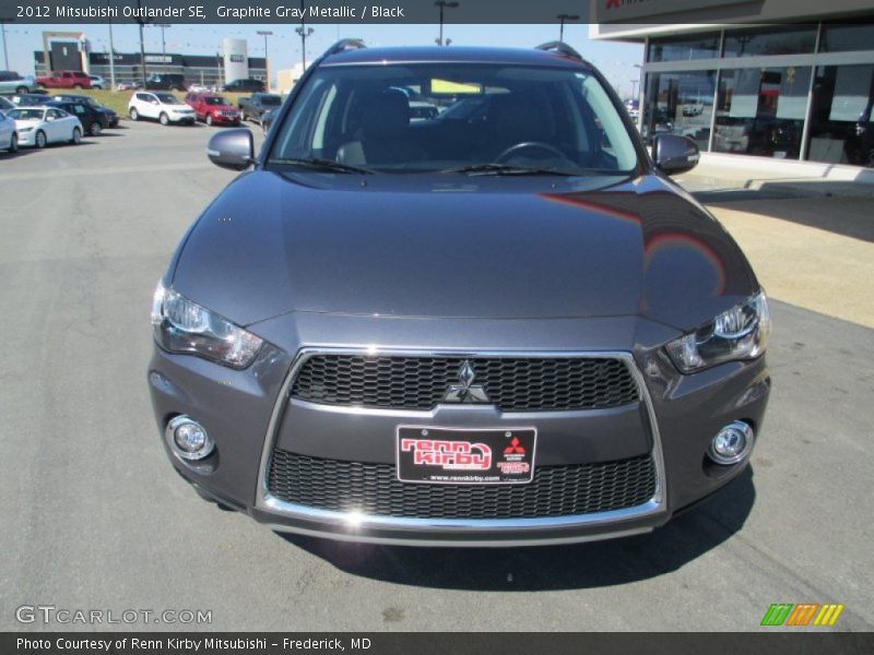 Graphite Gray Metallic / Black 2012 Mitsubishi Outlander SE