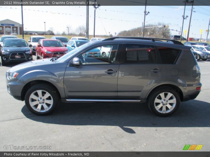 Graphite Gray Metallic / Black 2012 Mitsubishi Outlander SE