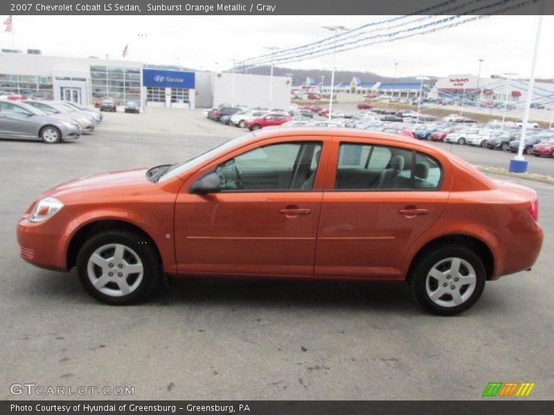 Sunburst Orange Metallic / Gray 2007 Chevrolet Cobalt LS Sedan