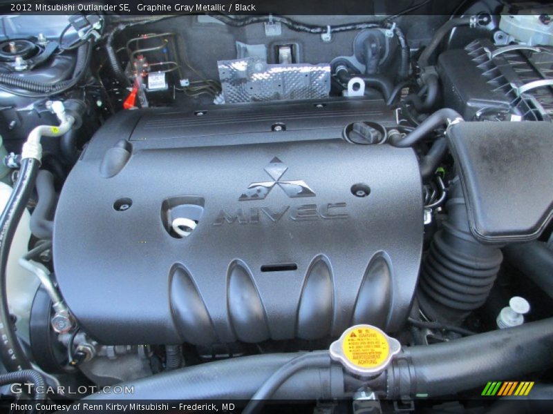 Graphite Gray Metallic / Black 2012 Mitsubishi Outlander SE