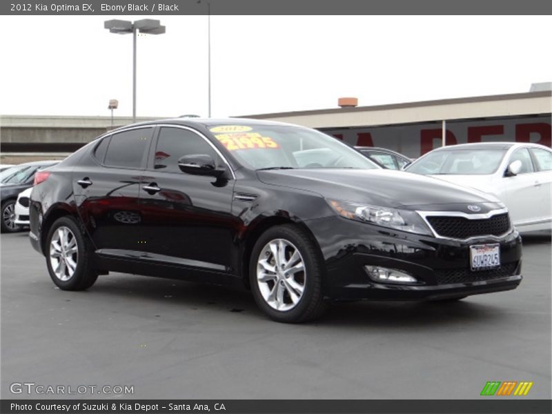 Ebony Black / Black 2012 Kia Optima EX