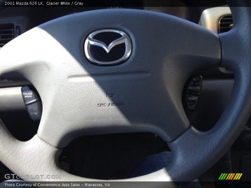 Glacier White / Gray 2001 Mazda 626 LX