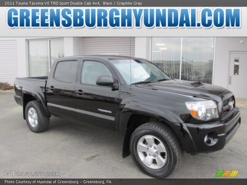 Black / Graphite Gray 2011 Toyota Tacoma V6 TRD Sport Double Cab 4x4