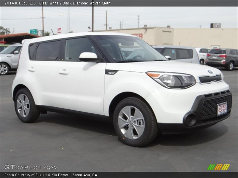 Clear White / Black Diamond Woven Cloth 2014 Kia Soul 1.6