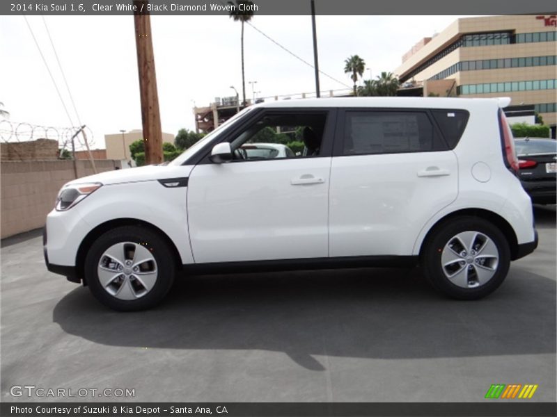 Clear White / Black Diamond Woven Cloth 2014 Kia Soul 1.6