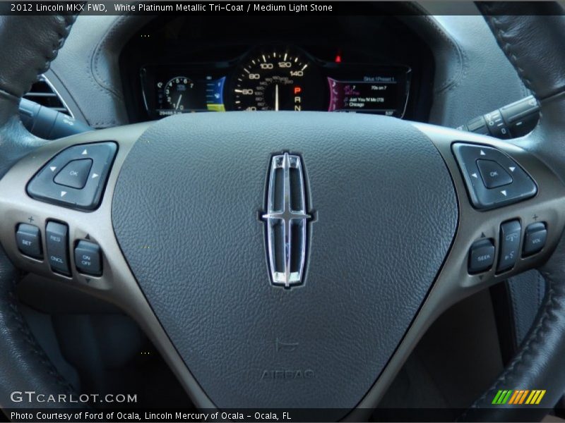 White Platinum Metallic Tri-Coat / Medium Light Stone 2012 Lincoln MKX FWD