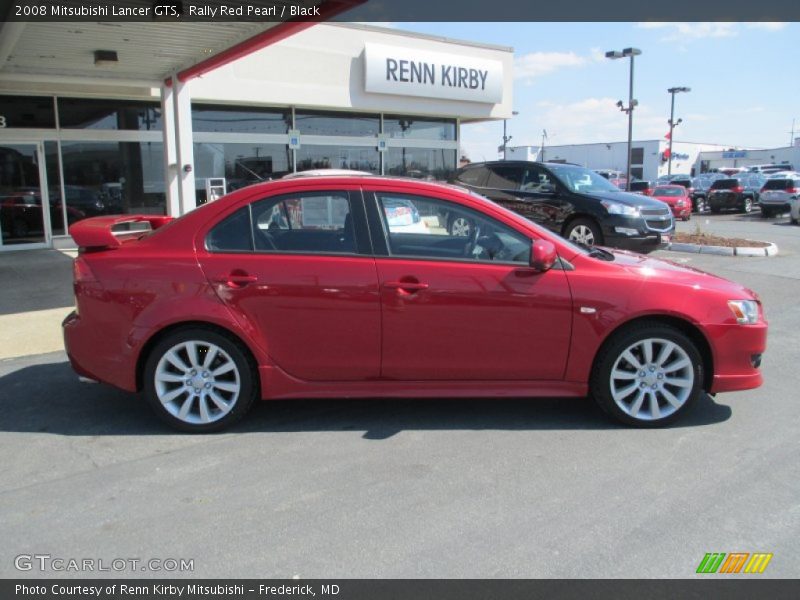 Rally Red Pearl / Black 2008 Mitsubishi Lancer GTS