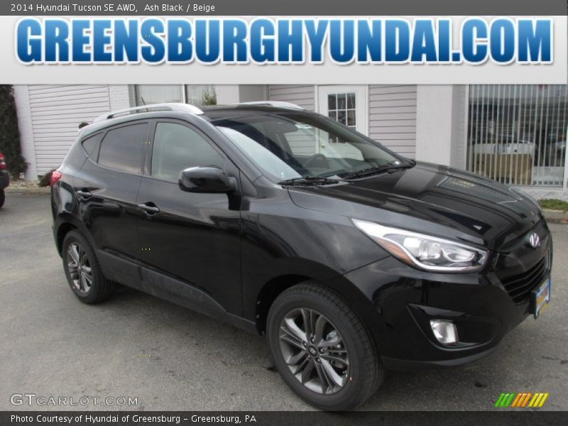 Ash Black / Beige 2014 Hyundai Tucson SE AWD