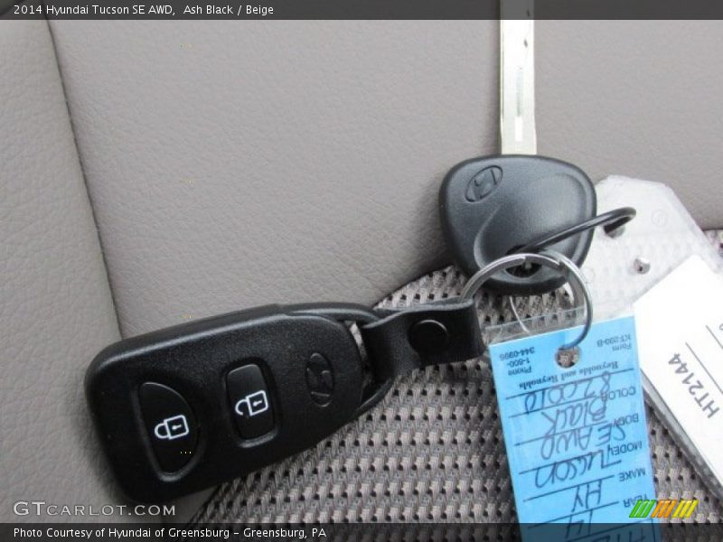 Ash Black / Beige 2014 Hyundai Tucson SE AWD