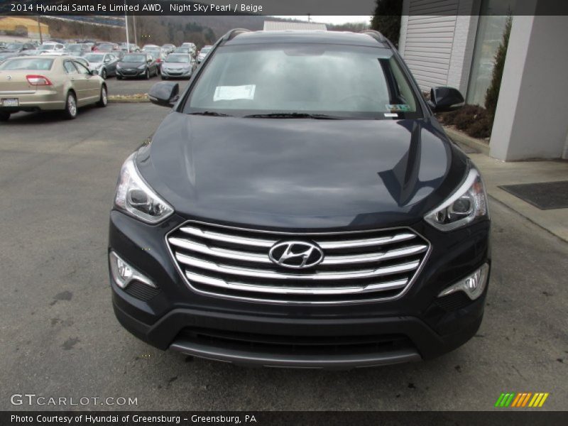 Night Sky Pearl / Beige 2014 Hyundai Santa Fe Limited AWD