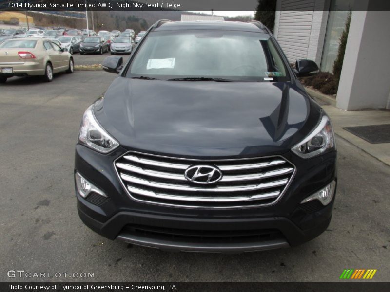 Night Sky Pearl / Beige 2014 Hyundai Santa Fe Limited AWD