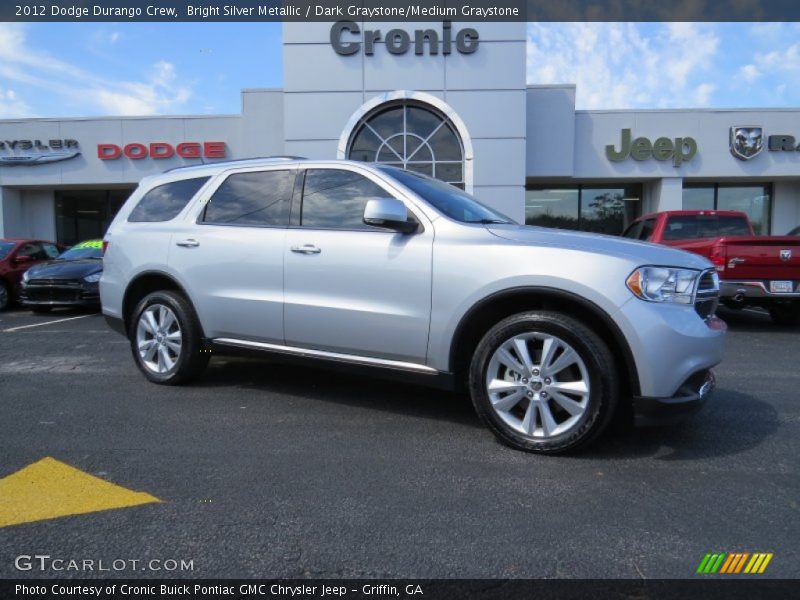 Bright Silver Metallic / Dark Graystone/Medium Graystone 2012 Dodge Durango Crew