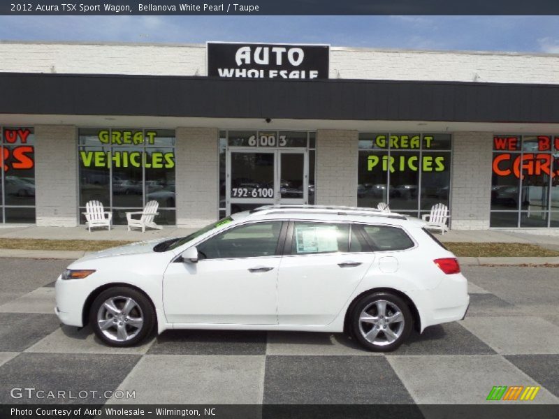 Bellanova White Pearl / Taupe 2012 Acura TSX Sport Wagon