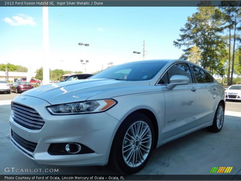 Ingot Silver Metallic / Dune 2013 Ford Fusion Hybrid SE