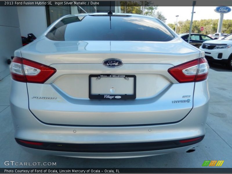 Ingot Silver Metallic / Dune 2013 Ford Fusion Hybrid SE