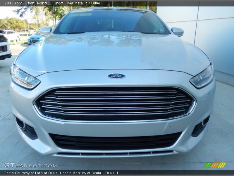 Ingot Silver Metallic / Dune 2013 Ford Fusion Hybrid SE