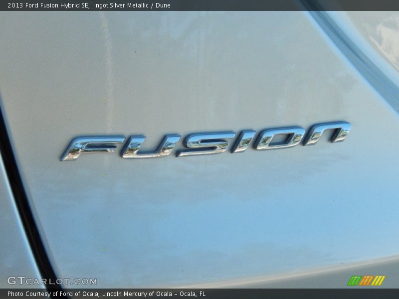 Ingot Silver Metallic / Dune 2013 Ford Fusion Hybrid SE