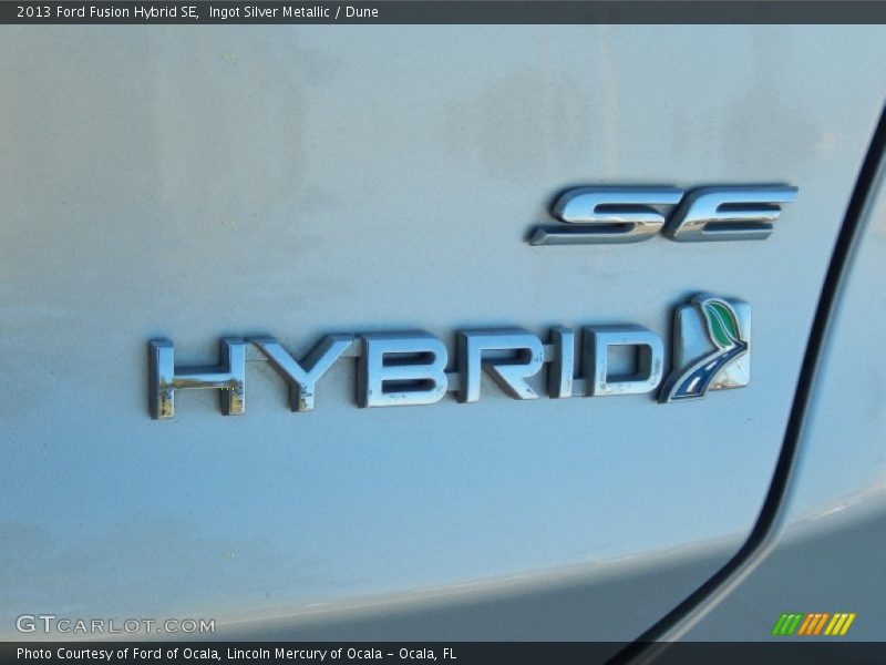Ingot Silver Metallic / Dune 2013 Ford Fusion Hybrid SE