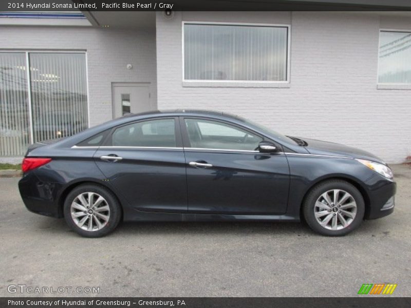 Pacific Blue Pearl / Gray 2014 Hyundai Sonata Limited
