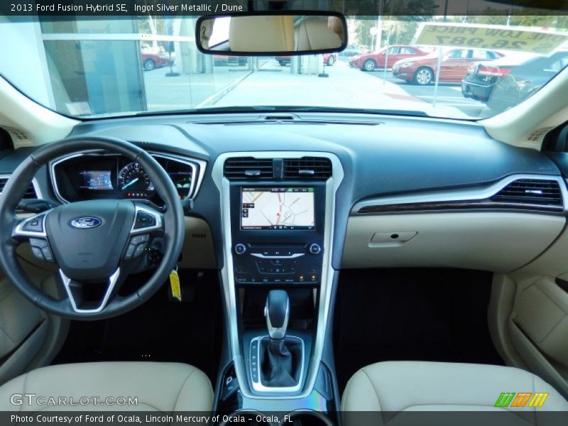 Ingot Silver Metallic / Dune 2013 Ford Fusion Hybrid SE