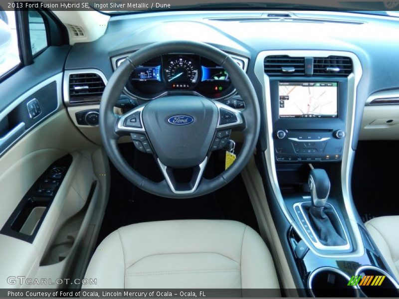 Ingot Silver Metallic / Dune 2013 Ford Fusion Hybrid SE