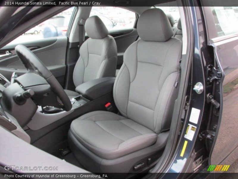 Pacific Blue Pearl / Gray 2014 Hyundai Sonata Limited