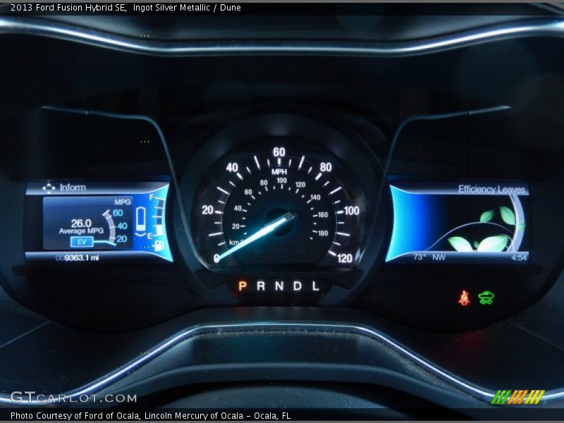 Ingot Silver Metallic / Dune 2013 Ford Fusion Hybrid SE
