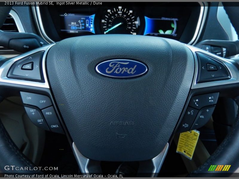 Ingot Silver Metallic / Dune 2013 Ford Fusion Hybrid SE