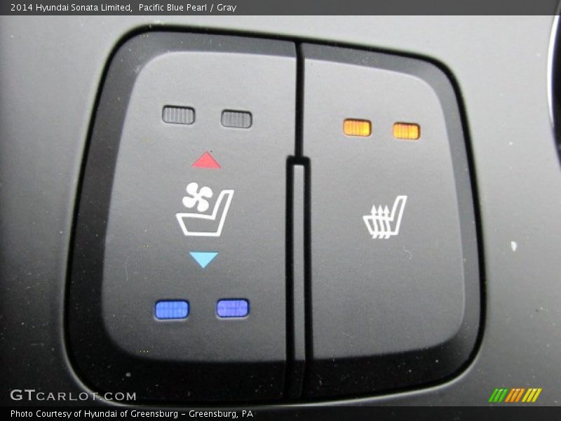Pacific Blue Pearl / Gray 2014 Hyundai Sonata Limited