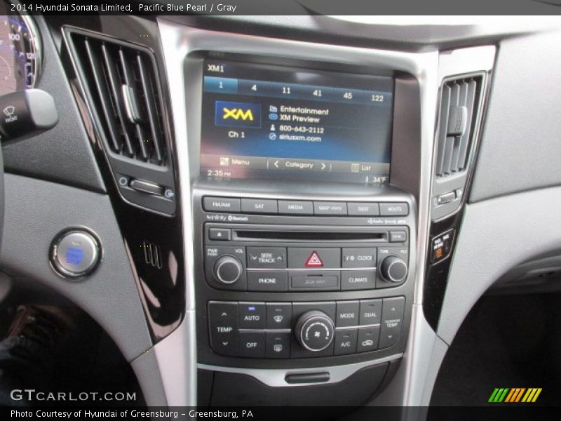 Pacific Blue Pearl / Gray 2014 Hyundai Sonata Limited